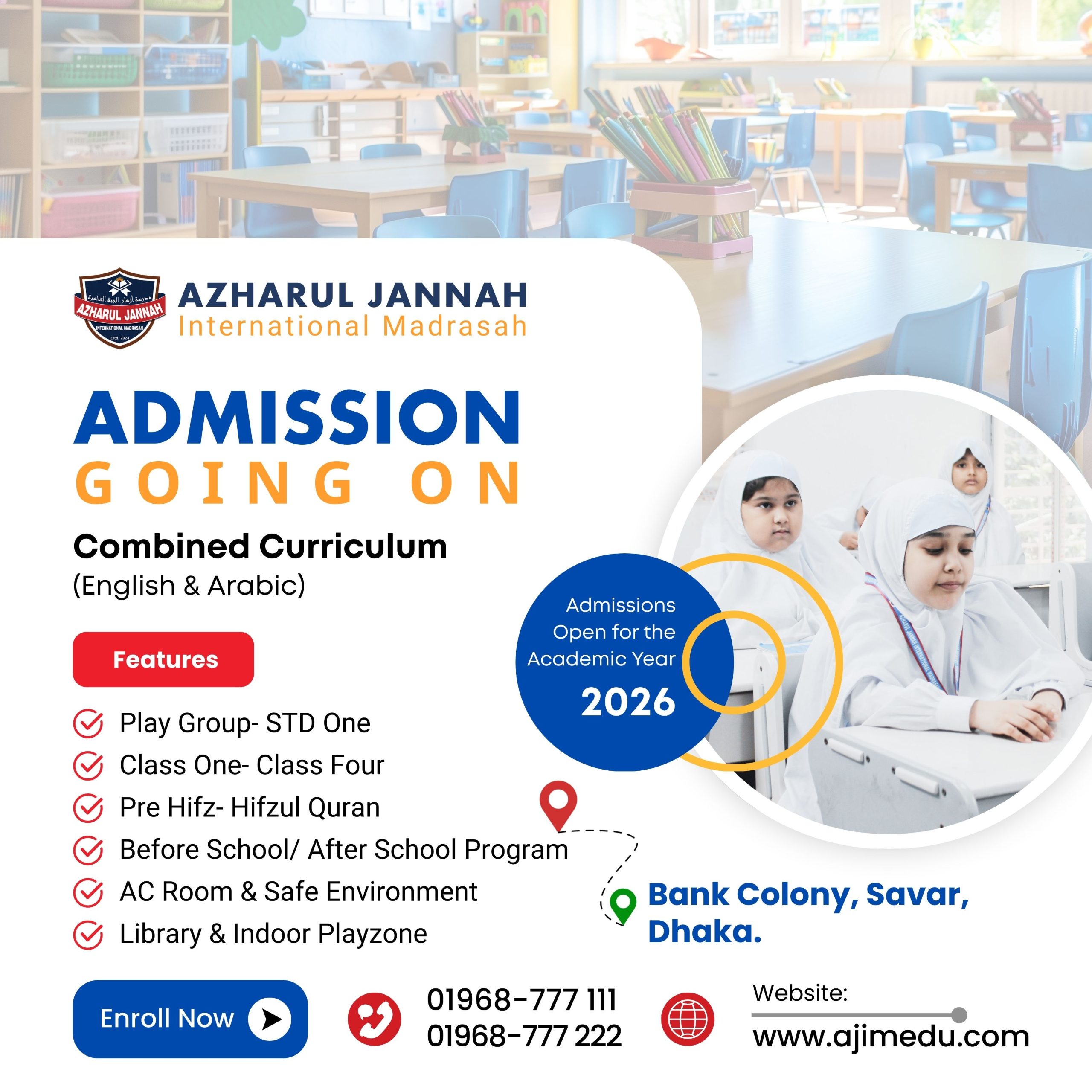Admissions Open – Azharul Jannah International Madrasah (AJIM)